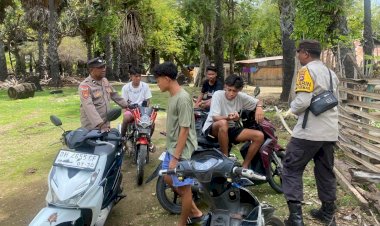 Polsek Rote Barat Daya Gelar Patroli KRYD , Cegah Tindak Pidana  di Desa Batutua