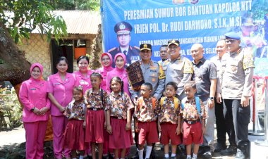 Kapolda NTT Resmikan Sumur Bor di Ende, Warga Rukun Lima Kini Tak Lagi Kesulitan Air Bersih