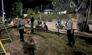 Cegah Kriminalitas, Personel Polsek Lobalain Lakukan Patroli Diarea Pameran Expo UMKM 2026