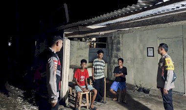 Patroli Malam Personel Polsek Rote Selatan, Upaya Untuk Cegah Curat Curas dan Curanmor