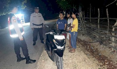 Cegah Potensi Gangguan Keamanan, Personel Polsek Rote Tengah Tingkatkan Patroli Malam