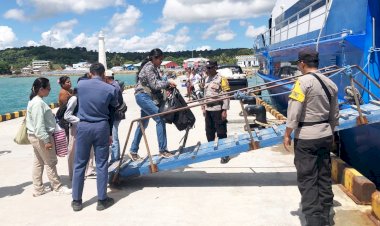 Polsek Lobalain Jaga Ketat Pelabuhan Baa, Antisipasi Potensi Tindak Pidana