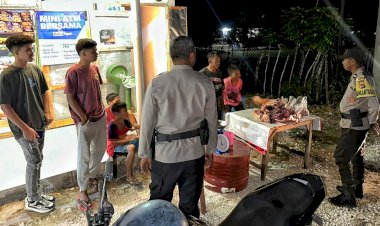 Patroli Malam Polsek Rote Tengah, Perkuat Kemitraan Dengan Masyarakat Jaga Kamtibmas