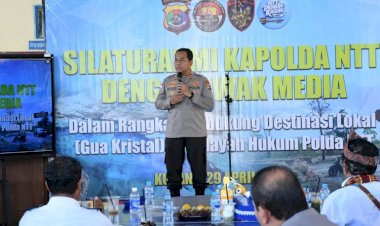 Kapolda NTT jalin silaturahmi dengan awak media, dorong promosi Wisata Gua Kristal dan beri dukungan pengembangan fasilitas
