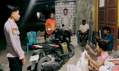 Polsek Rote Barat Daya Lakukan Patroli Malam, Cegah 3C
