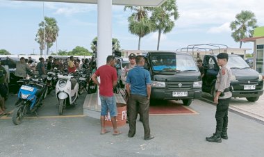 Polsek Rote Barat Lakukan Pengamanan di SPBU Sedeoen, Cegah Potensi Tindak Pidana