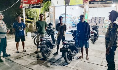 Tingkatkan Kewaspadaan Terhadap Potensi Tindak Pidana, Polsek Pantaibaru Lakukan Patroli Malam