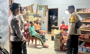 Patroli Malam Polsek Rote Barat Daya, Wujudkan Rasa Aman Bagi Masyarakat