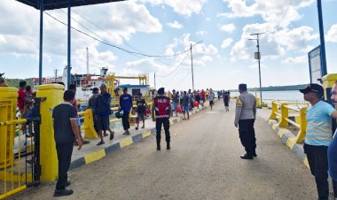 Pastikan Mobilitas Penumpang  Berjalan Lancar, Polsek Pantaibaru Tingkatkan Pengamanan