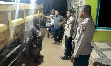 Patroli Malam Polsek Rote Tengah, Sambangi Warga dan Sampaikan Pesan Kamtibmas