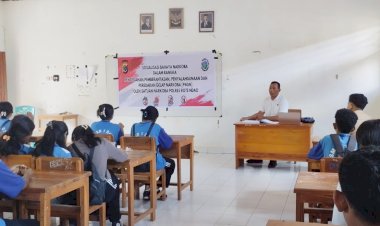 Satuan Resnarkoba Polres Rote Ndao Sosialisasi P4GN di SMA 1 Rote Barat Laut