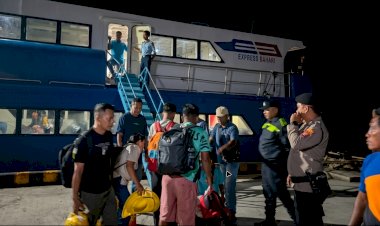 Polsek Lobalain Lakukan Pengamanan Embarkasi Penumpang di Pelabuhan Baa