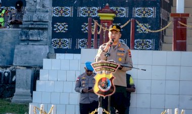 Apel Jam Pimpinan Kapolres Rote Ndao AKBP Henry Eko Irawan,S.I.K, Tegaskan  Personel Polres Rote Ndao Zero Pelanggaran