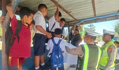 Polantas Menyapa dan Ciptakan Kamseltibcsrlantas, Upaya Sat Lantas Polres Rote Ndao Tekan Angka Lakalantas