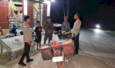 Polsek Rote Tengah Gelar Patroli Malam Cegah 3C dan Jaga Kerjasama Dengan Masyarakat