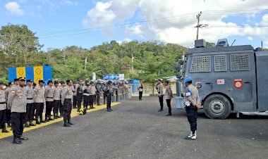 Polres Rote Ndao Gelar Latihan Dalmas, Tingkatkan Kesiapsiagaan Hadapi Demo Anarkis