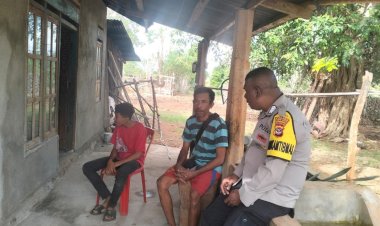 Kegiatan Sambang Bhabinkamtibmas Polsek Rote Selatan Bersama Warga Binaan di Desa Daleholu