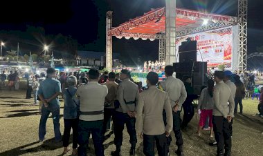 Polsek Lobalain Lakukan Patroli Dialogis di Area Pameran Pembangunan dan Expo UMKM 2026