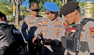Atensi Penekanan Kapolres, Propam Polres Rote Ndao Sidak Kelengkapan Personel