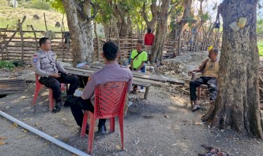 Patroli DIalogis Polsek Rote Barat Daya, Tingkatkan Edukasi Pembinaan Kamtibmas Bagi Masyarakat