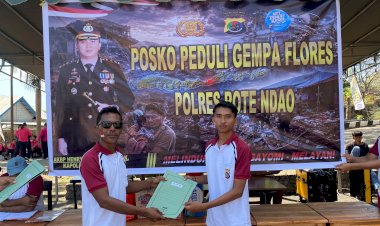 Sebagai Bentuk Kepedulian Terhadap Korban Bencana di Flores, Polres Rote Ndao  Buka Posko Bantuan