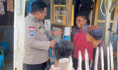 Jalin Silaturahmi Dengan Warga Binaan, Bhabinkamtibmas Polsek Rote Timur  Tingkatkan Kegiatan Sambang