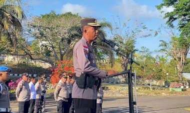 Apel Jam Pimpinan, Wakapolres Tekankan Tertib Administrasi dan Disiplin Anggota