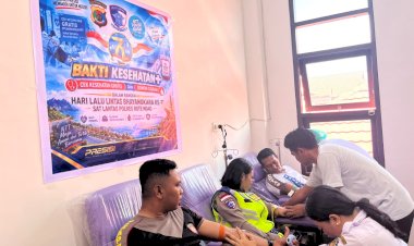 Gelar Aksi Donor Darah, Cara Sat Lantas Polres Rote Ndao Peringati Hari Jadi Lantas Bhayangkara ke-71