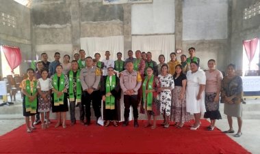 Polisi Beriman, Polsek Rote Barat Laut Berikan Himbauan Kamtibmas Lewat Mimbar Gereja