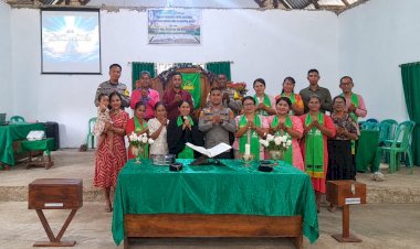 Sosialisasikan Layanan 110, Kapolsek Rote Selatan Bangun Kedekatan Dengan Masyarakat Melalui Mimbar Minggu Kasih