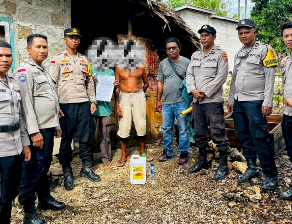 Polsek Rote Barat Amankan 10 Liter Sopi, Komitmen Untuk Jaga Kamtibmas Tetap Kondusif