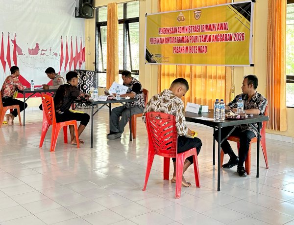 Kapolres Rote Ndao :Sebanyak 113 Casis Binrara Brimob Lolos Rikmin Awal,  BETAH Jadi Prinsip