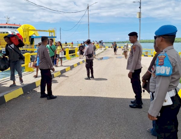 Polsek Pantaibaru Maksimalkan Pengamanan Pada Pelabuhan Pantaibaru
