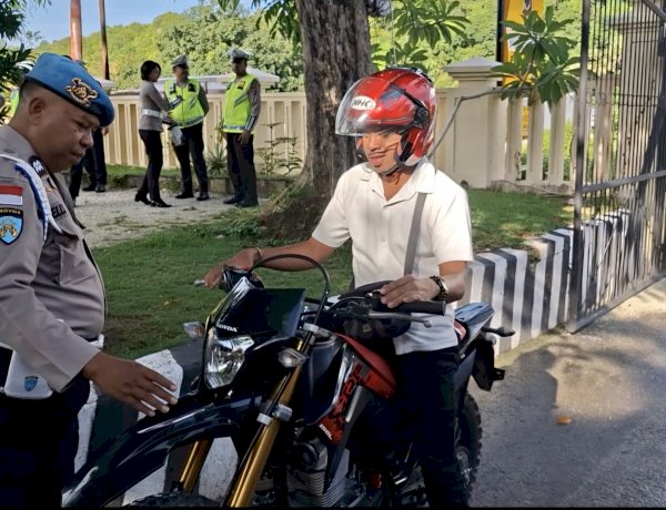 Pastikan  Kelengkapan Kendaraan, Propam Polres Rote Ndao Tingkatkan Gartiplin