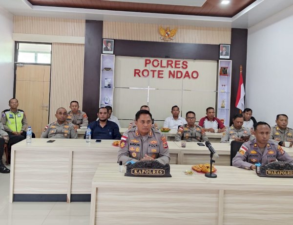 Kapolres Rote Ndao dan PJU Mengikuti Taklimat  Akhir Audit Kinerja Tahap II