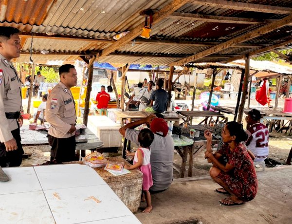 Polsek Rote Barat Laut Lakukan Pengamanan Pada Pasar Busalangga