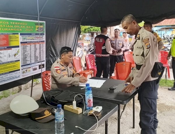 Kapolres Rote Ndao Cek Kesiapan Pos Pam Operasi Lilin Turangga 2025