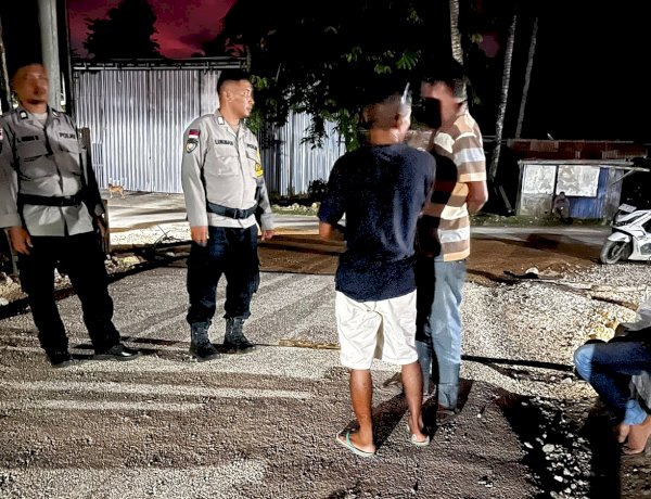 Polsek Rote Barat Laut Gelar Patroli Malam, Ciptakan Keamanan Masyarakat