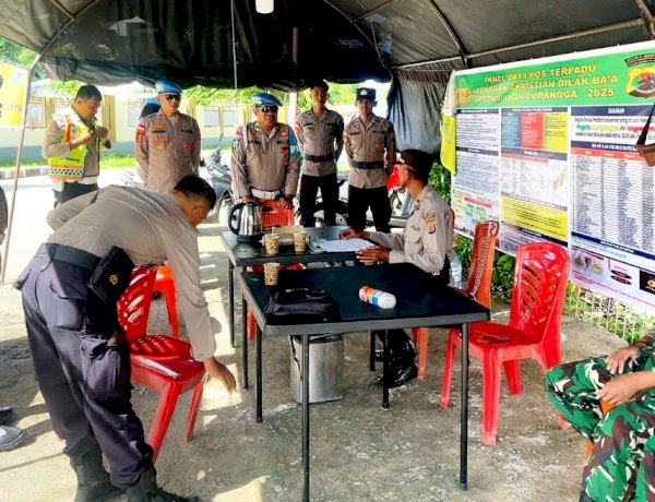 Propam Polres Rote Ndao Melakukan Pengecekan Personel Pada Pos Pam Operasi Lillin Turangga 2025