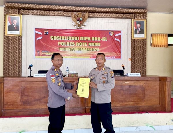 Sosialisasi DIPA RKA KL Polres Rote Ndao di Hadiri PJU dan Kapolsek Jajaran