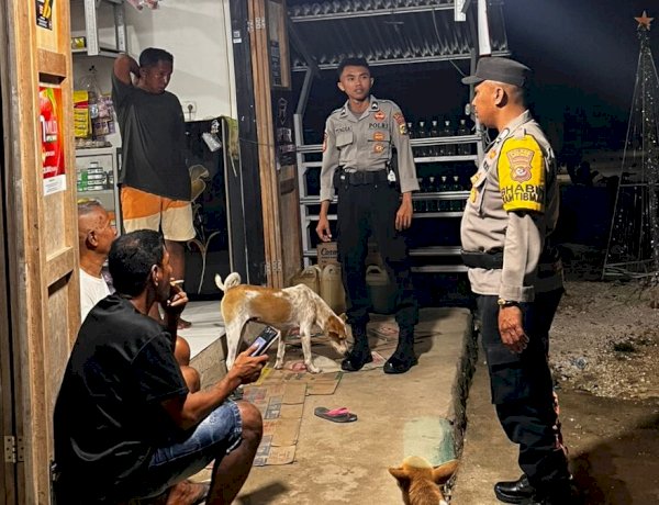 Patroli Malam Polsek Rote Barat Laut Jaga Kamtibmas Tetap Kondusif
