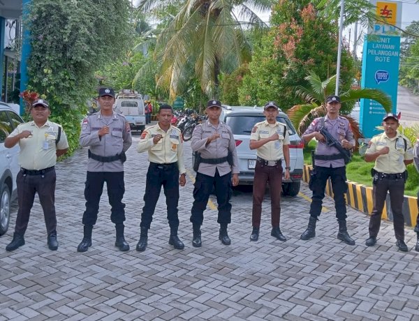 Pastikan Keamanan Obvit PLN, Polsek Lobalain Lakukan Pengamanan Ketat