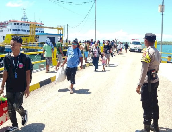 Kapolsek Pantaibaru : Embarkasi dan Debarkasi Melalui Pelabuhan Pantaibaru Kembali Normal, Kami Tingkatkan Pengamanan