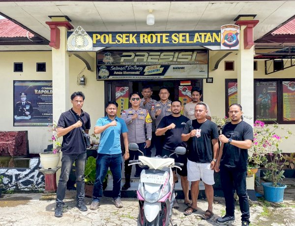 Kapolsek Pantaibaru : Kolaborasi Polsek Pantaibaru dan Polsek Rote Selatan Berhasil Temukan Ranmor Warga Tungganamo