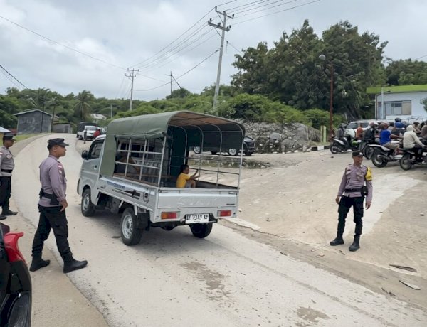 Polsek Lobalain Lakukan Pengamanan Distribusi BBM di SPBU Metina