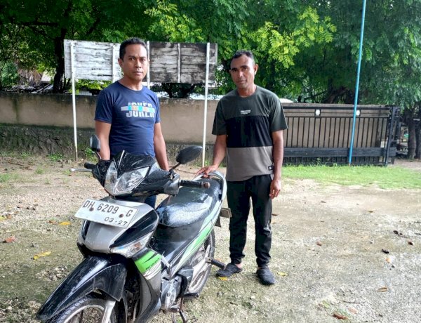 Satu Unit Motor Supra X 125 Diserahkan Polsek Rote Barat Daya Kepada Pemilik, Sebelumnya Dilaporkan Hilang