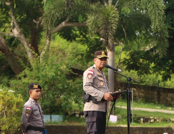 Kapolres Tegaskan Disiplin, Komitmen dan Integritas Saat Apel Jam Pimpinan