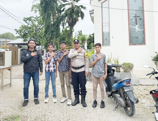 Pastikan Ibadah Minggu Berjalan Aman, Polsek Lobalain Lakukan Pengamanan dan Patroli Dialogis