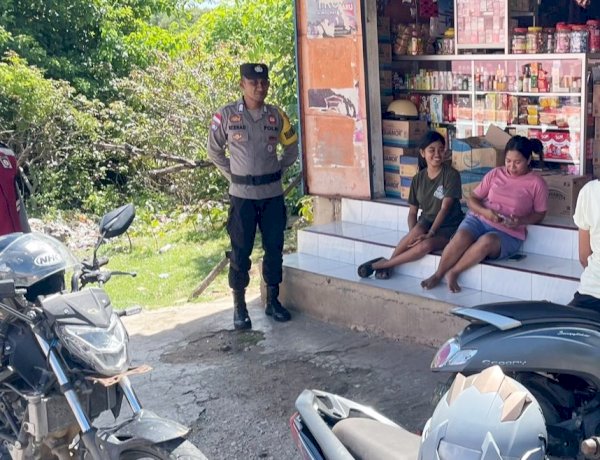 Polsek Rote Tengah Gelar Patroli Dialogis, Ciptakan Kamtibmas Yang Kondusif