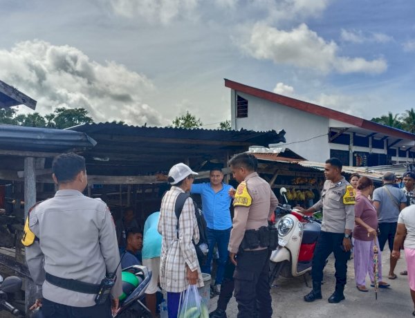 Polsek Rote Barat Laut Perkuat Patroli  dan Pengamanan di Pasar Busalangga